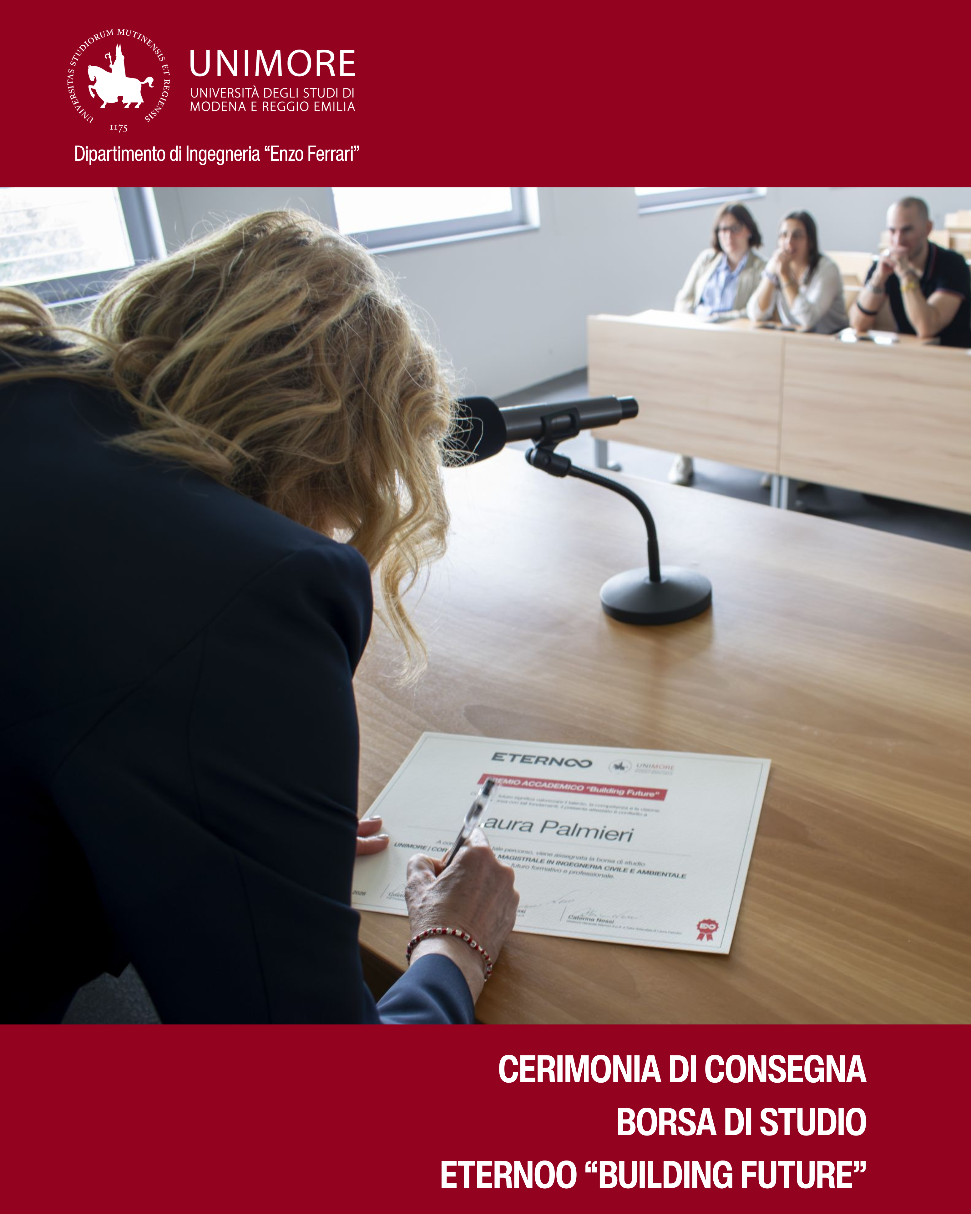 aura Palmieri è la prima vincitrice della borsa di studio Eternoo "Building Future"