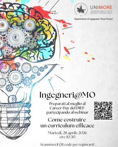 Ingegneri@MO: preparati al meglio al career day del DIEF con il webinar "Come costruire un curriculum efficace"